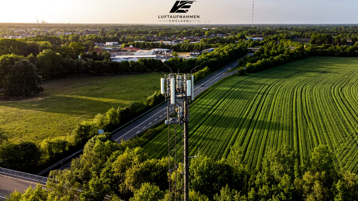 Felder im Emsland von oben