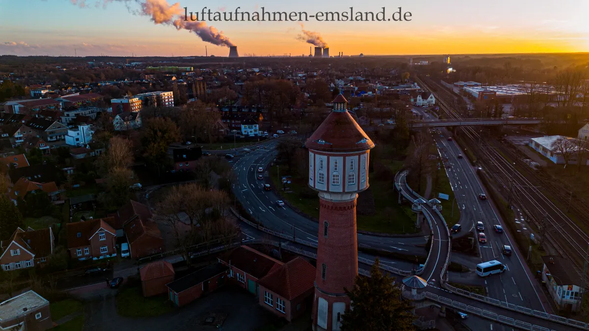Wasserturm Lingen von oben